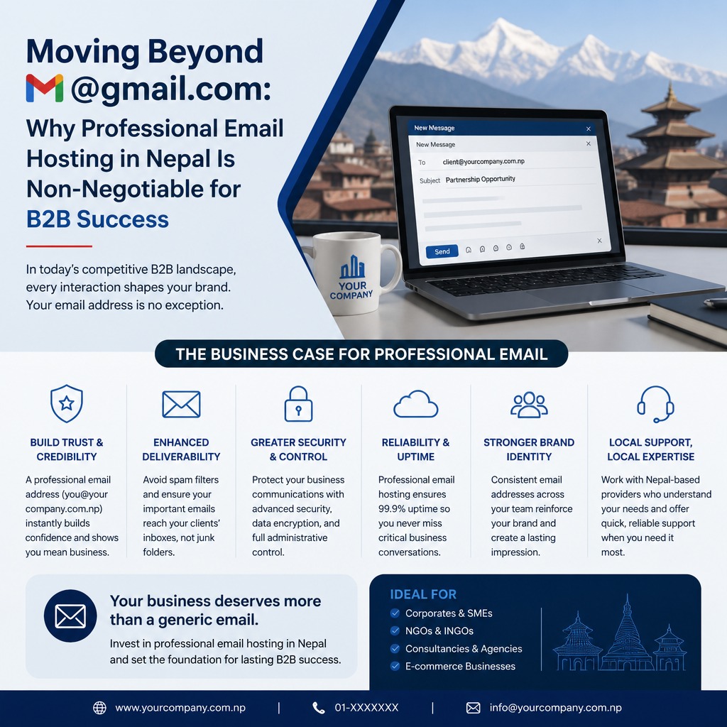 Guide: Moving Beyond @gmail.com: Why Professional Email Hosting in Nepal Is Non-Negotiable for B2B Success