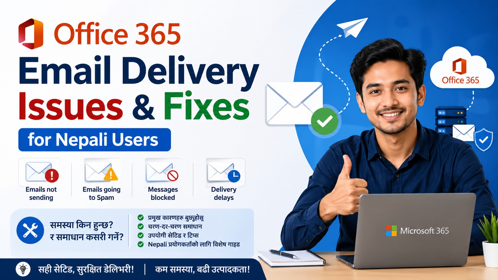 Guide: Office 365 Email Delivery Issues & Fixes for Nepali Users